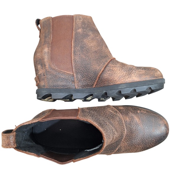 Sorel Arctic Wedge II Chelsea Boots Women's Size 9 Brown Leather Waterproof - Picture 8 of 8